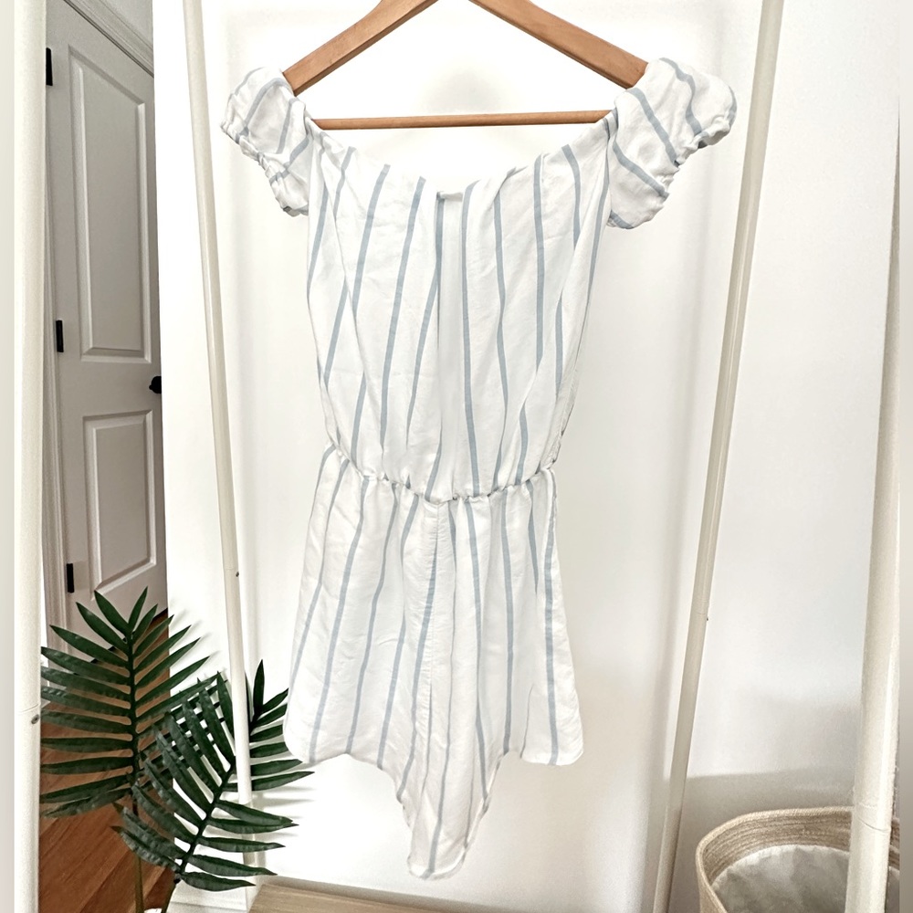 ASOS - Linen stripe beach romper SIZE 0